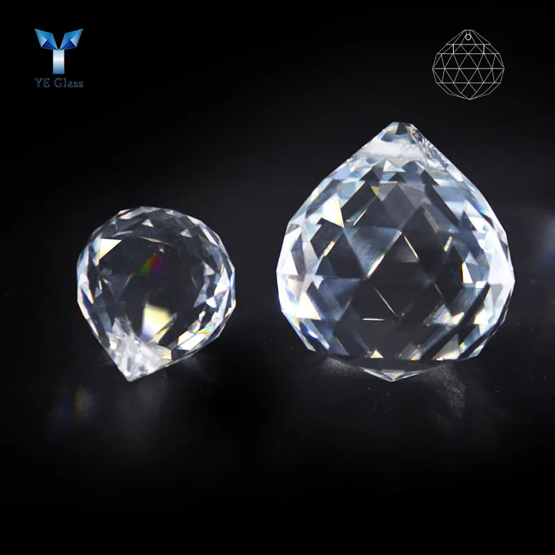 

Faceted Crystal Prism Pendant Ball /Crystal Chandelier Ball Parts for Wedding/ Fengshui Glass Crystal lamp Parts Hanging Ball