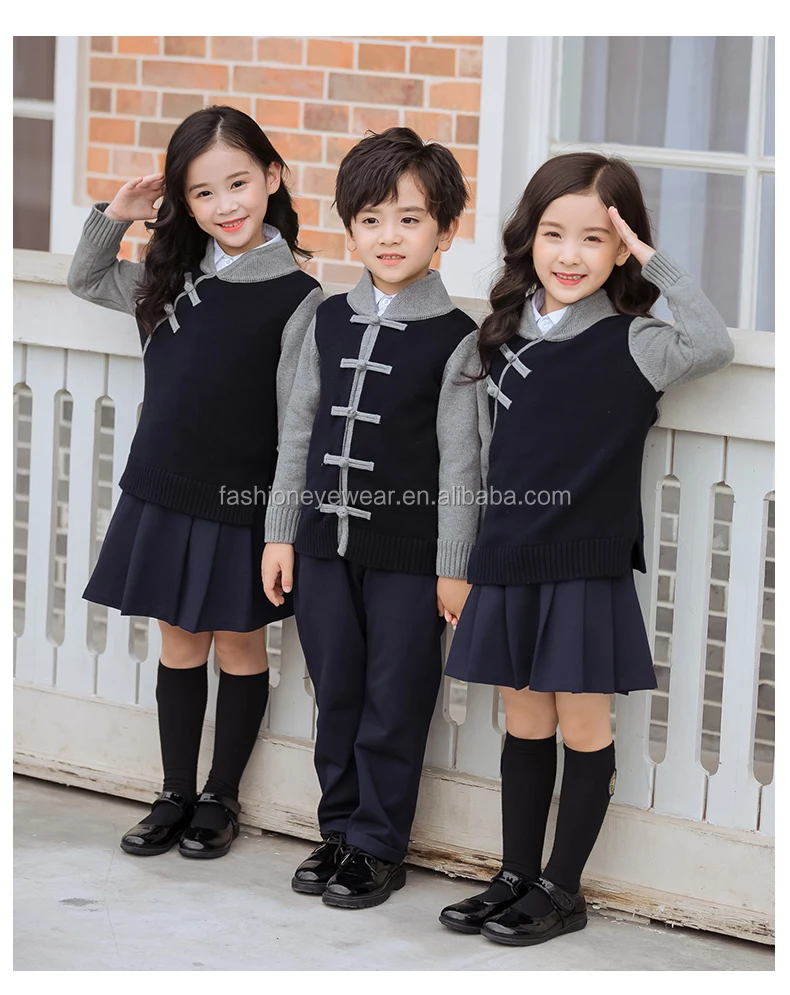 wholesale custom new models kids wear kindergarten school uniforms 