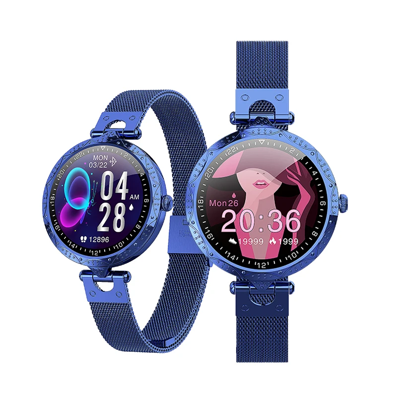 

Full Touch 1.09 Inch AK22 IP68 waterproof Blood oxygen Female Menstrual Function Women Ladies Reloj Smart Watch AK22