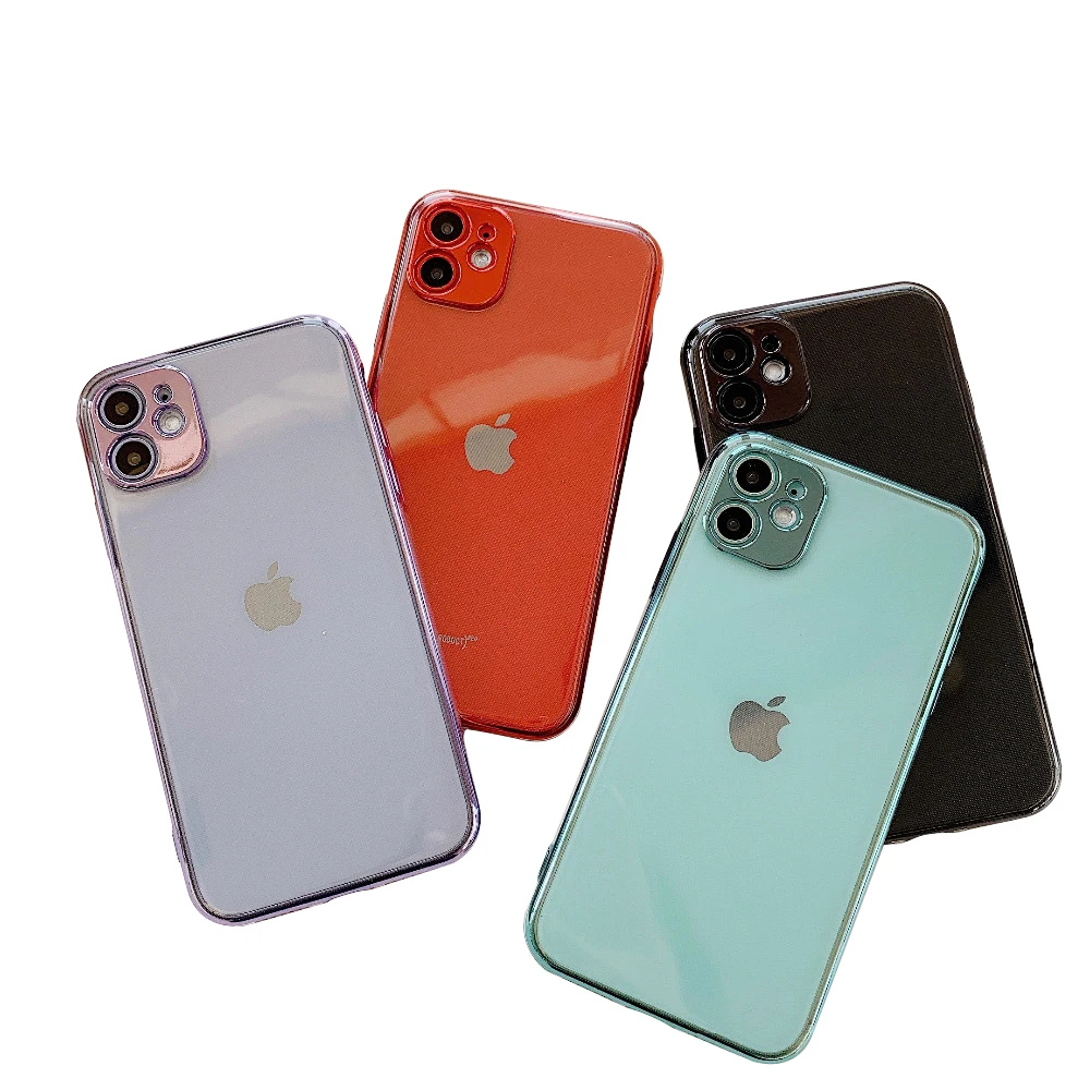 

HOCAYU Hot Style Electroplated Clear Tpu Back Cover For Iphone 11 11 Pro 11 Pro Max Case Promotion Lens Protection Anti-Shock