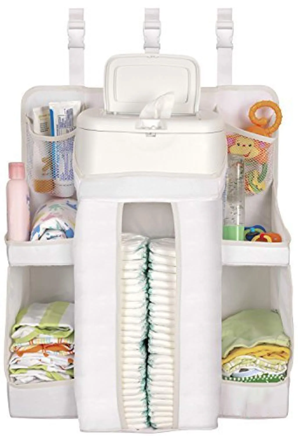 Aazon.co : Hanging Diaper Caddy Organizer - Diaper Stacker For