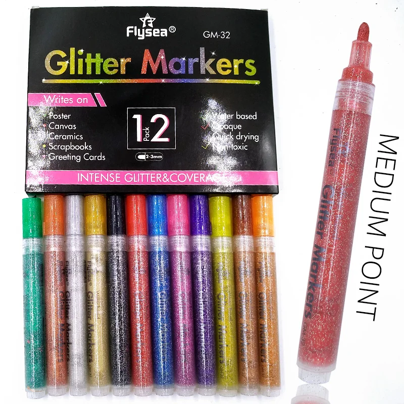 

3.0 mm Multiple Colors Paint Markers Manufacturer Glitter Pen