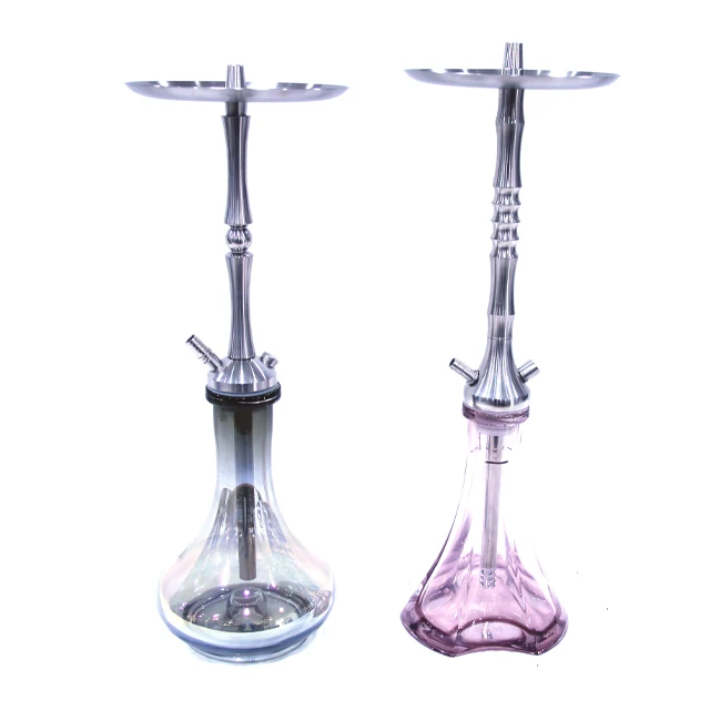 

Factory wholesale aluminum glass hookah Customer logo hookah shisha With Special style Glass