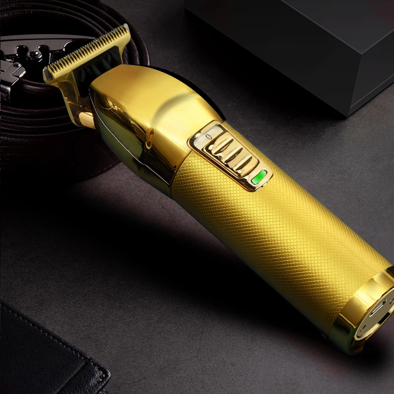 

Carved trim electric hair clippers household golden electric hair clipper oil head trimmer T14 USB rechargeable