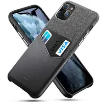 

ESR Case for iPhone 11 /11Pro /11 Pro Max Cover High Grade Leather with Soft Fabric Thin Light Card Slot Case for new iPhone