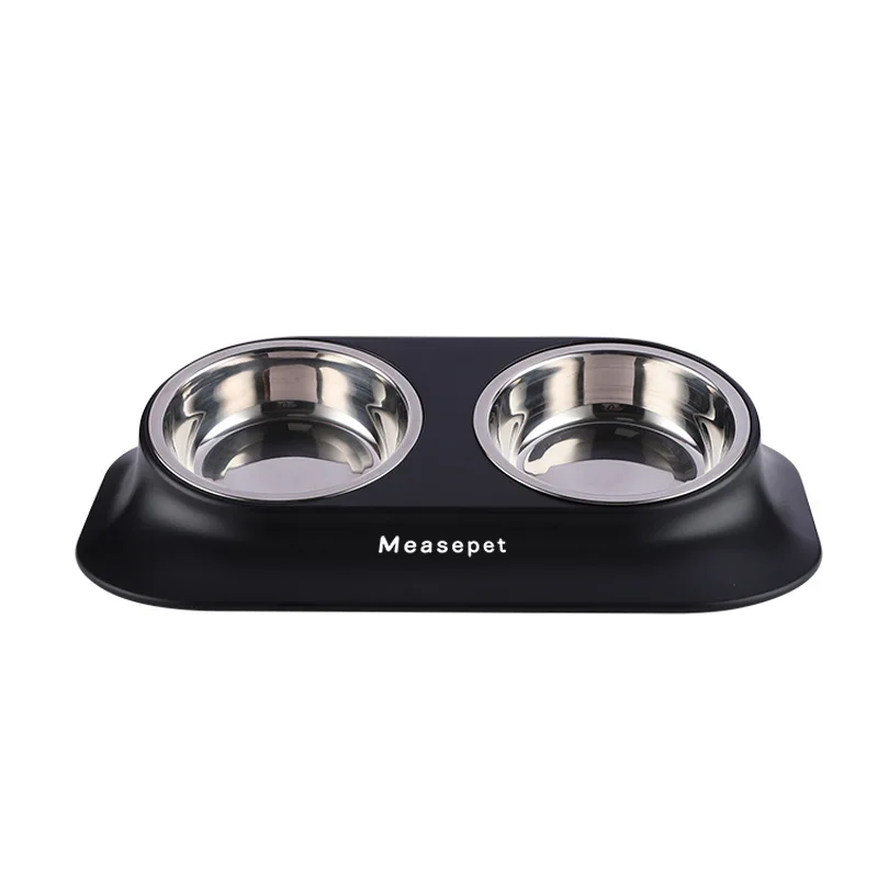 

High Quality Cool Black Single Double Pet Dog Bowls, Stainless Steel Cat Pet Feeder Bowls Easier to Clean