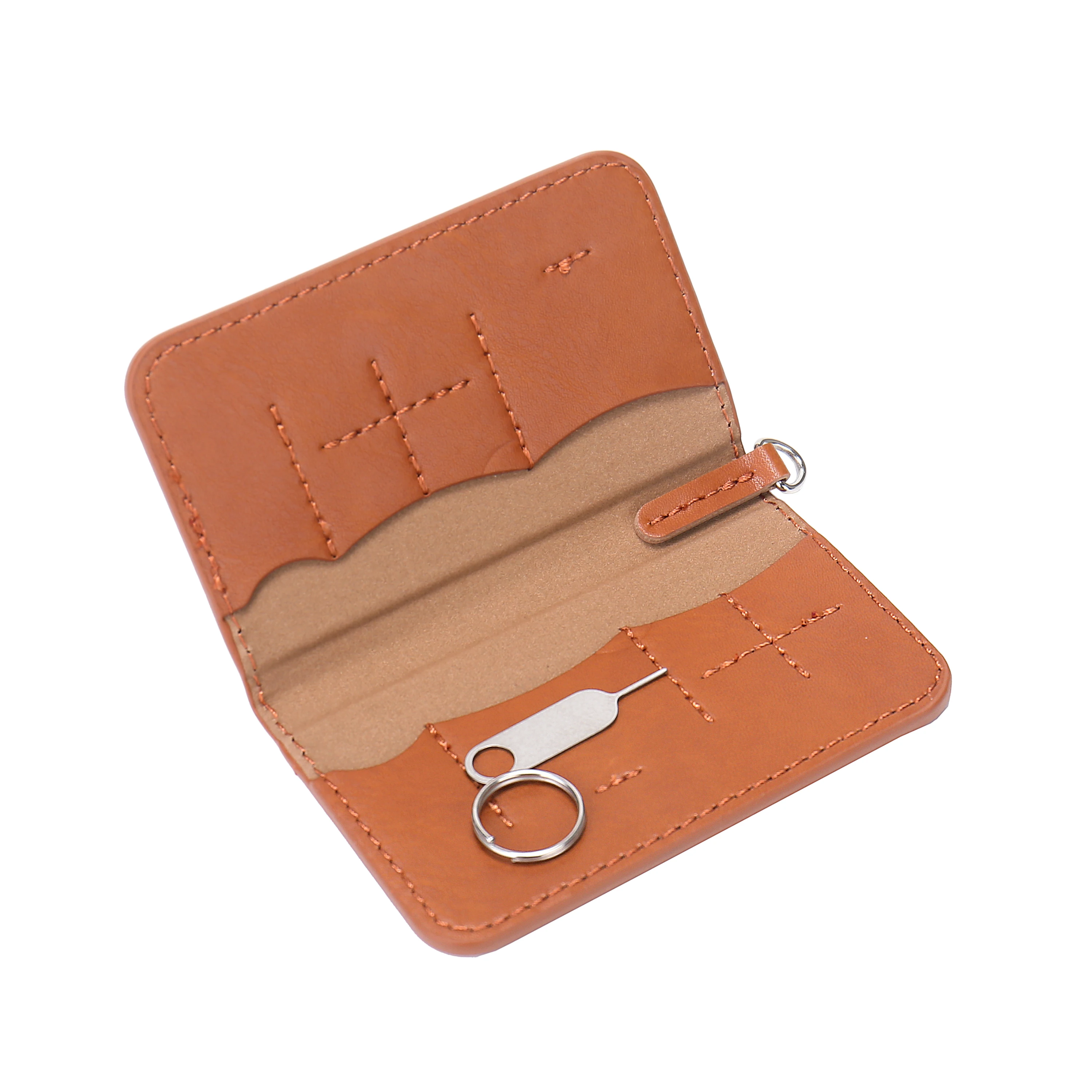 

Micro Usb Sd Tf Nano Sim Flash Card Waterproof Case Cover Leather Card Holder