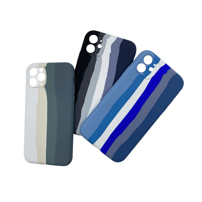 

2021 new Soft Rainbow IMD Printed Phone Case Mobile Cover Case for iPhone 12 11, Multi colors
