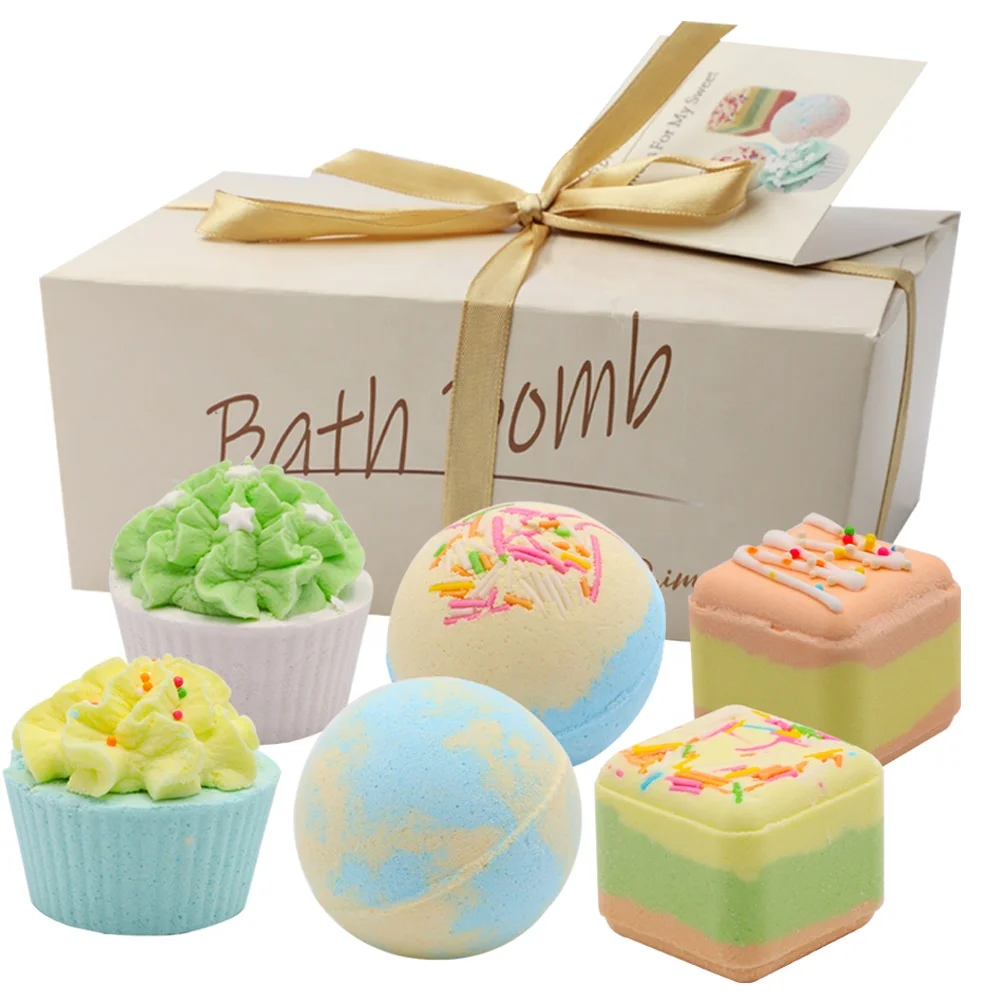 

Wholesale Custom Gift Box Rich Bubble Sweet Cute Private Label Vegan Handmade Luxury Natural Fizzy Organic Bath Bomb Set