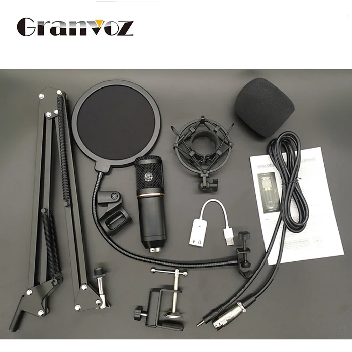 

Studio Gooseneck Microphone with USB Adjustable Suspension Scissor Arm Stand