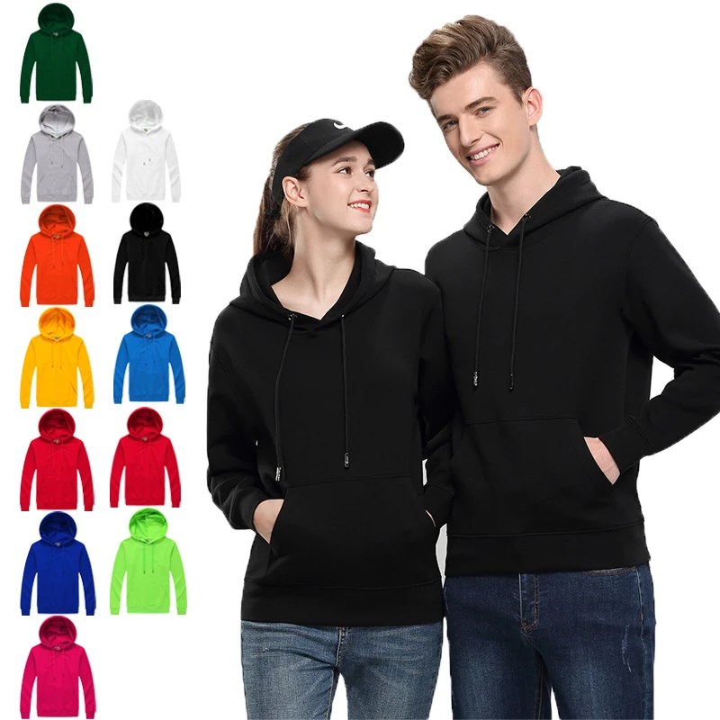

Wholesale OEM Custom Logo Printing Pullover Thin Hoodie 60% Cotton 40% Polyester Plus Size Men's Hoodies, Customized colors