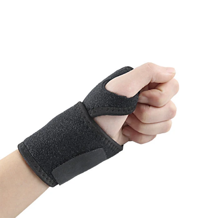 

Athletic sport wrist support band/thumb wrist support, Black
