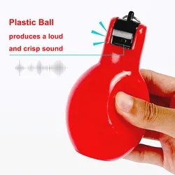 Portable Multi-function Referees Teachers Sports Hand-held Hygienic Squeeze Whistle with Lanyard