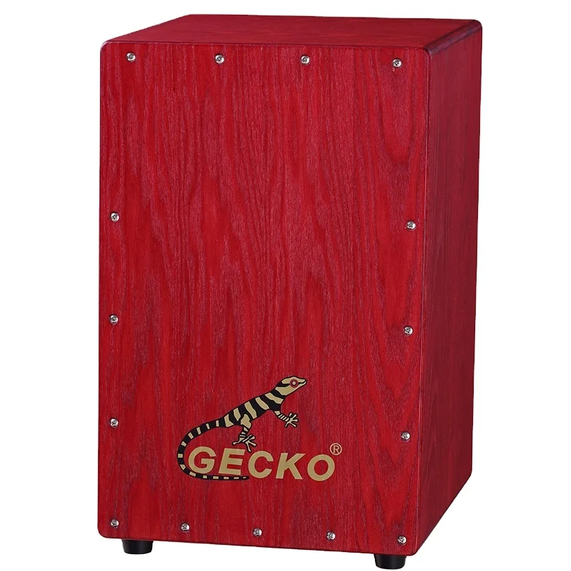 

2020 Gecko New musical Musical Instrument Hand Drum Portable Wooden Traditional Cajon, Natural