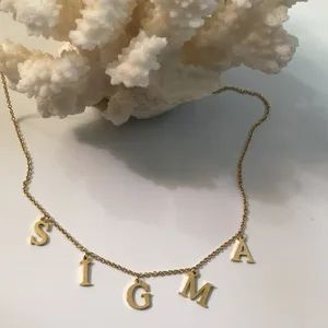 New Design Stainless Steel Personalized Sigma Necklace For Men And Women 2