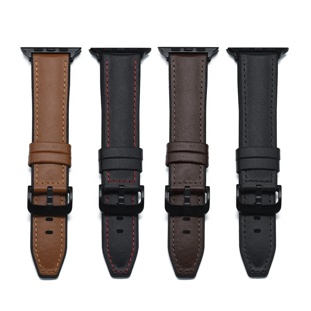 

NATOBELT Two Pieces Vintage Genuine Leather Apple Watch band Zulu Loop Smart Watch Straps For Apple Watch Series 3 4 5