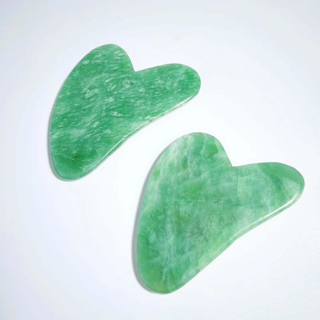 

100% Natural Xiuyan Jade Stone Guasha Board Scraping Facial Massage Beauty Tools Jade Roller Gua Sha