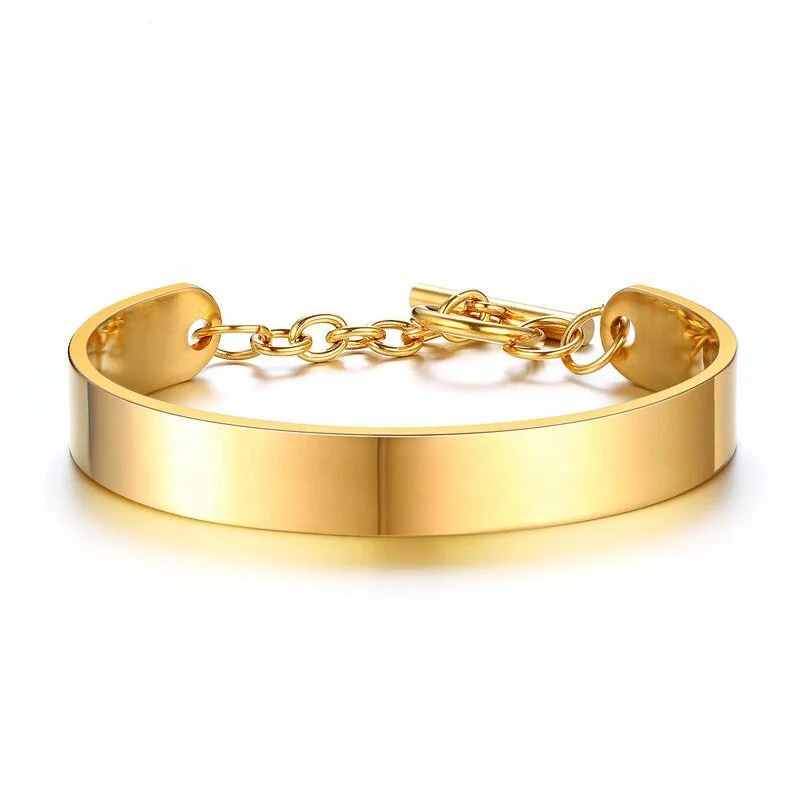 

Popular Minimalist Personalize Fashionable Friend Souvenir 316L Stainless Steel Bracelets, Silver,rose gold,gold