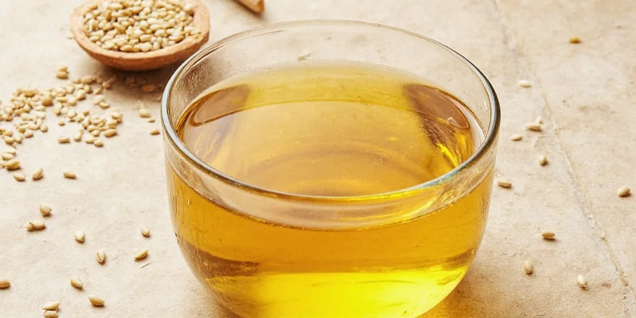 Chef using sesame oil in a creative dish