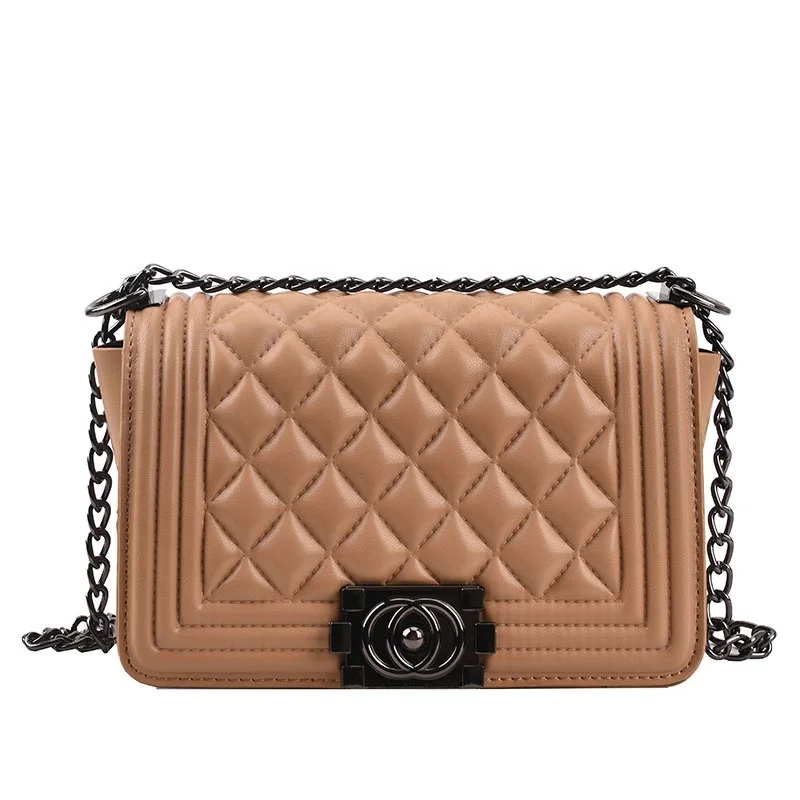 

Wholesale Classic Quilted PU Leather Lady Handbag Cross Chain Shoulder Girl Messenger Small Quality Women Bags