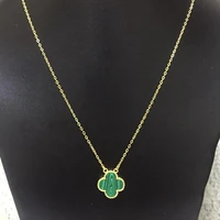 

18k gold plated ladies fashion four leaf clover pendant necklace gold