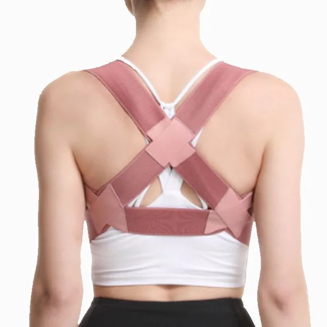 

Breathable Chest Muscles Training Back Support Posture Corrector, Black ,pink