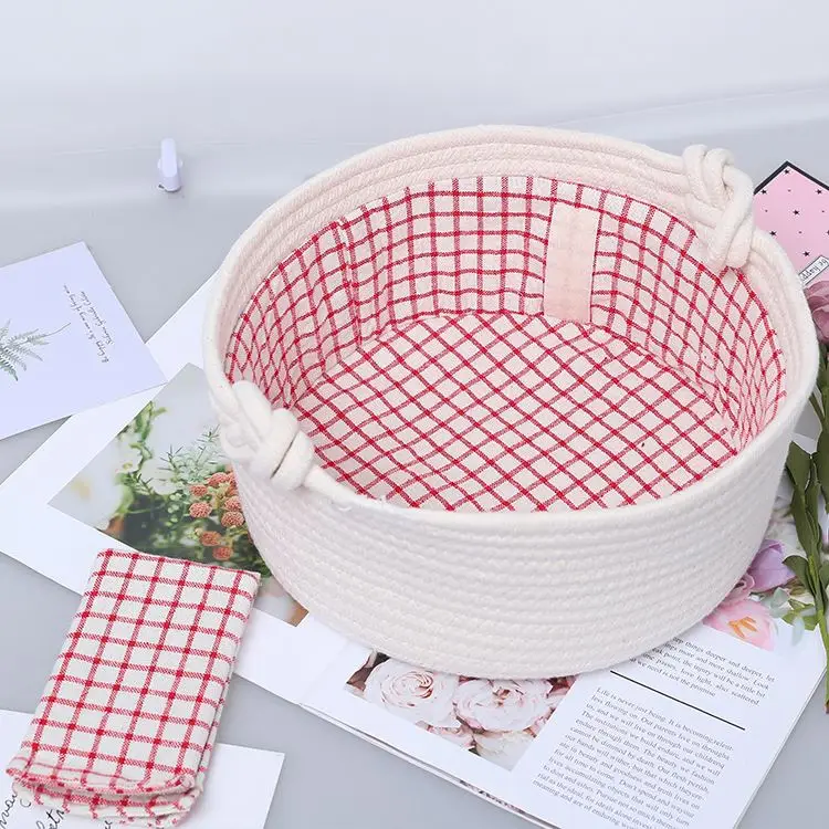 

Eco-Friendly Customized Extra Large Cotton Rope Woven Hamper Toddler Clothes Basket Bag Baby Toys Storage Baskets