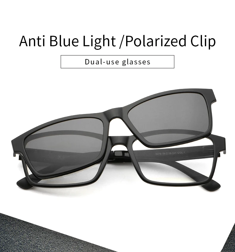 Polarized Sunglasses Interchangeable Clip On Glasses