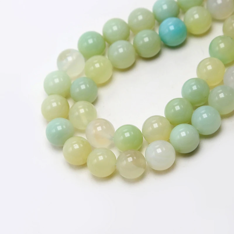 

Green Grape Dyed Agate Gemstone Round Beads for DIY Jewelry Making