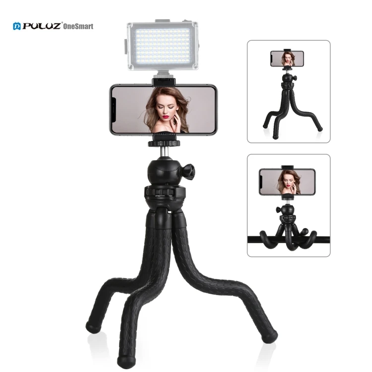 

Custom Dropshipping PULUZ Portable Mini Octopus Flexible Mobile Phone SLR Camera Tripod Stand with Phone Holder Clamp for GoPro