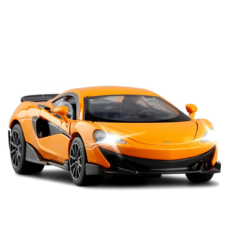 

1/32 jkm McLaren 600LT alloy car model four-door acousto-optic steering model Super running children's toy die cast model