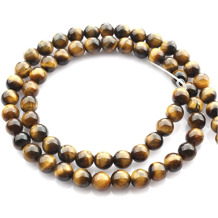 

Brown Color Round Shape Loose Bead Tiger Eye Natural Stone