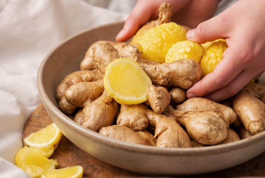 Fresh ginger root sliced open showing fibrous interior and bioactive compounds