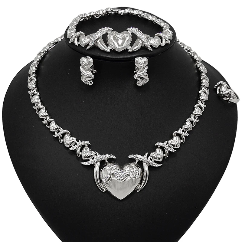 24k Real Gold Jewellery Set Hug And Kiss Big Teddy Bear I Love You Xoxo