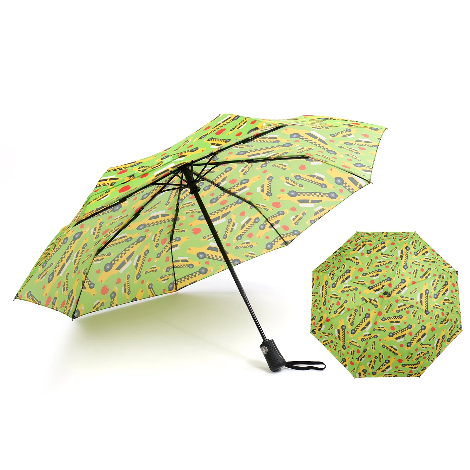 

Fast Delivery 3 Folding Auto Open Close Sublimation Design New Fancy Umbrella For Travel