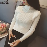 

2019 Knitted Half Turtleneck Women Sweater Wholesale In-Stock Pullover Sweater for Women