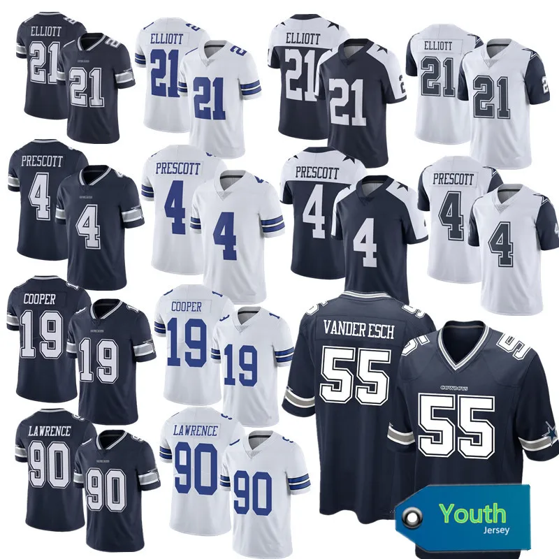

Men and Youth Cowboys Cowboy #4 #21 #19 #90 #55 children's jersey