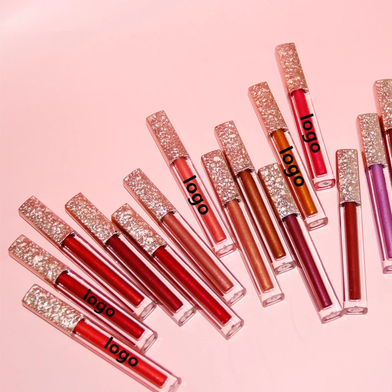 

Wholesale Smooth Liquid Lipgloss Vegan Shiny Lip Gloss Make Your Own Lipgloss With Diamond Top