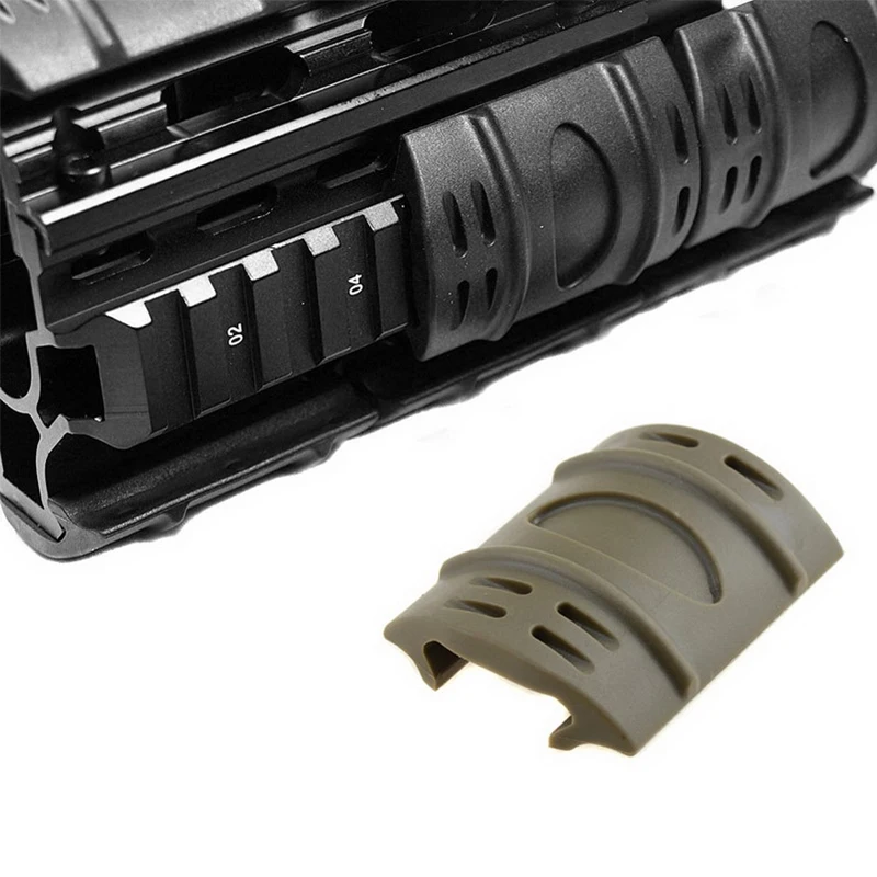 

12Pcs/ste tactical Weaver/Picatinny rubber hand guard four rail cover protects black sand color new