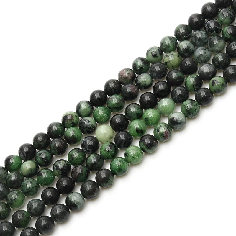 

Low Price 6mm-14mm Natural Ruby Zoisite Gemstone Smooth Round Beads, 100% natural color