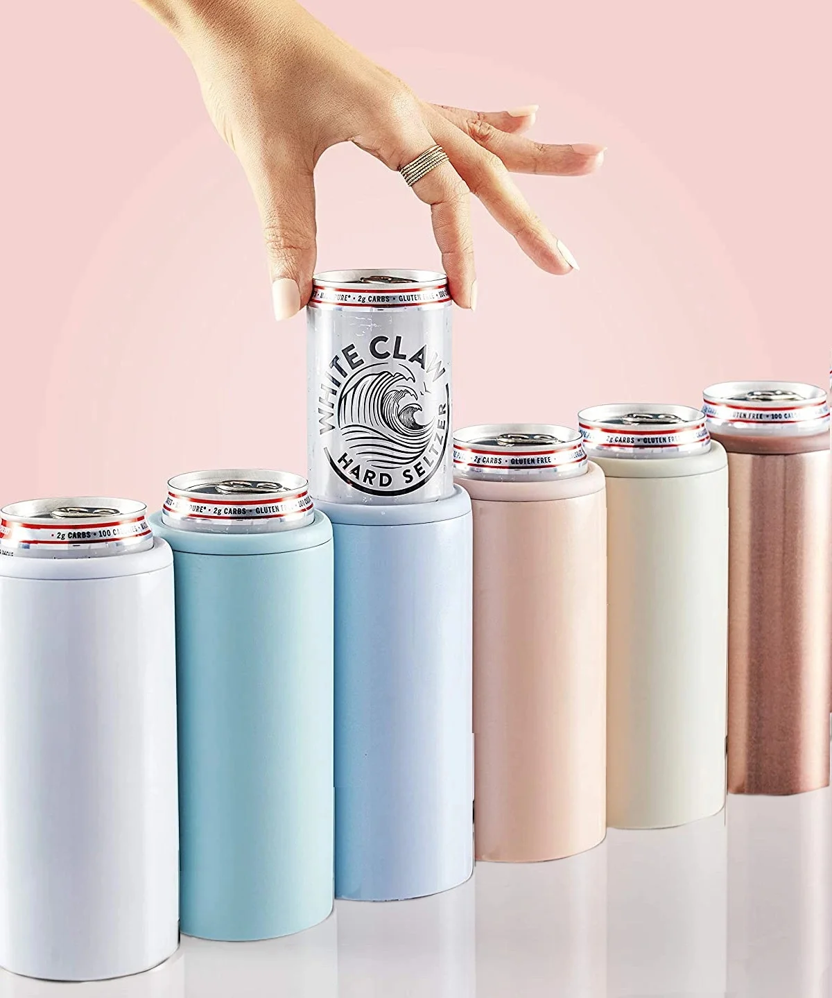 

New products 2023 unique 12oz 4 in 1 Skinny Beer Can Cooler Double Walled Stainless Steel Can Cooler