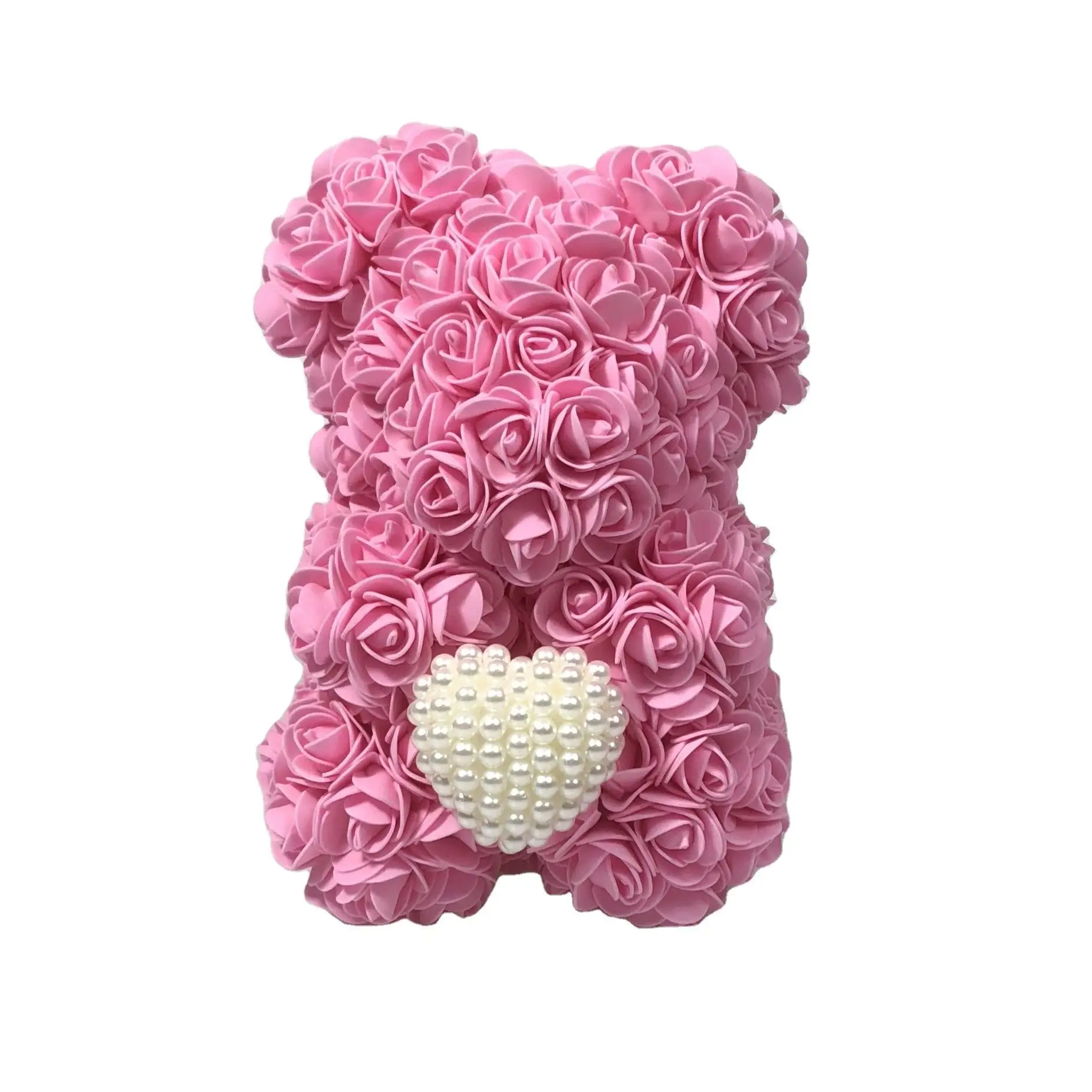 

Wholesale 25cm Pearl Teddy rose bear box artificial peep bear rose Valentine's Day girlfriend women's wife Mother's Day gift