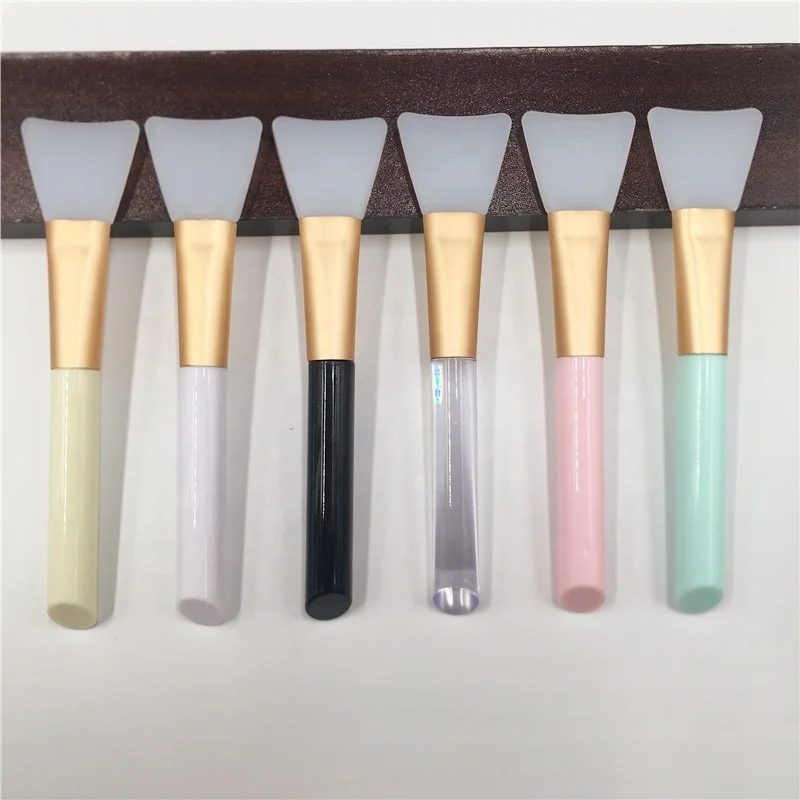 

5PCS Free Sample Plastic Handle Beauty Foundation Blush Eyebrow Makeup Face Mask Brush Set Logo Vegan Skin Care Accessories