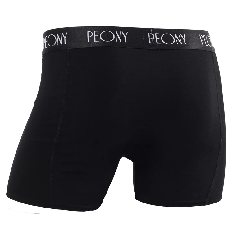 
Breathable elastic solid color boxer brief trunks bamboo underwear for men 
