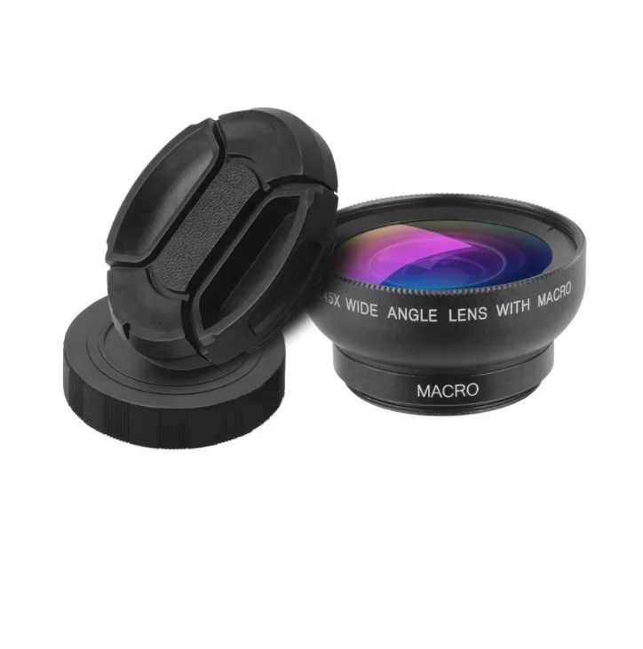 

58mm 0.45X 2 in 1 Macro Wide Angle Mobile Phone Camera Lens