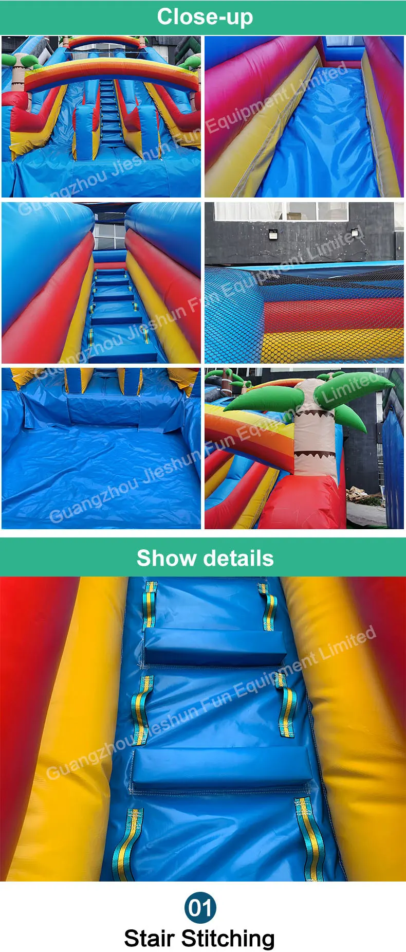 Double Lane Commercial Inflatable Water Slides With Pool For Sales