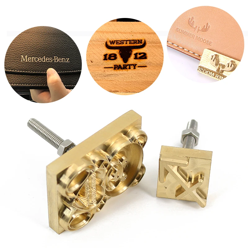 Brass Custom Logo Leather Hot Foil Embossing Dies Stamping Digital Alphabet Stamp Personalized Name DIY Mould Notebook