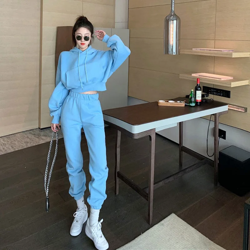 

crop top sweat sweat suits crop hoodies women sweat pants and hoodies women set design women crop hoodie sweatshirt, Showed