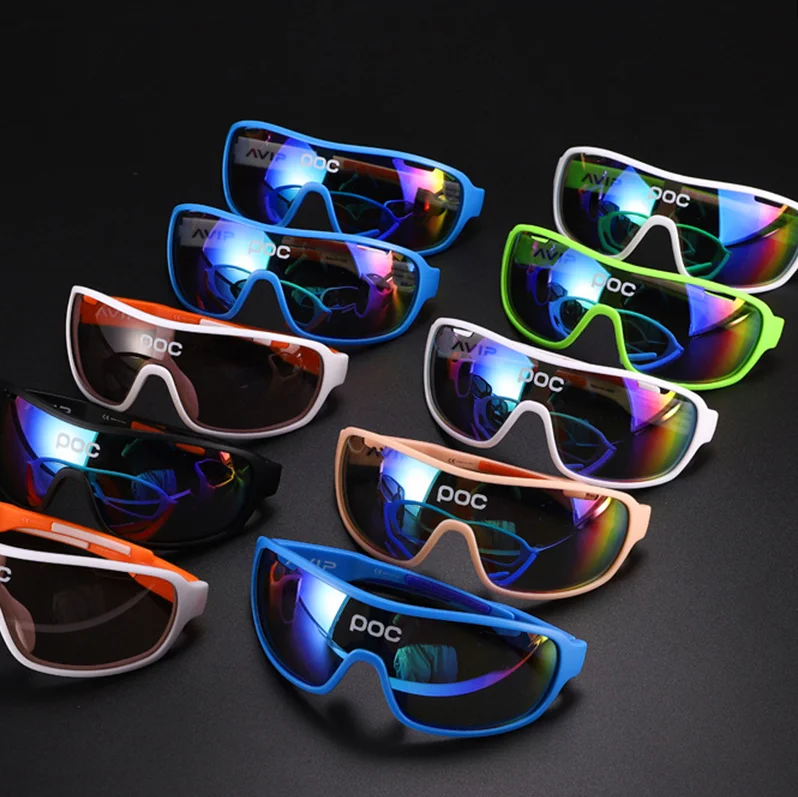 

NEW MATERIAL UV400 ultraviolet-proof wide POC mirror Wholesale durable outdoor sports sunglasses