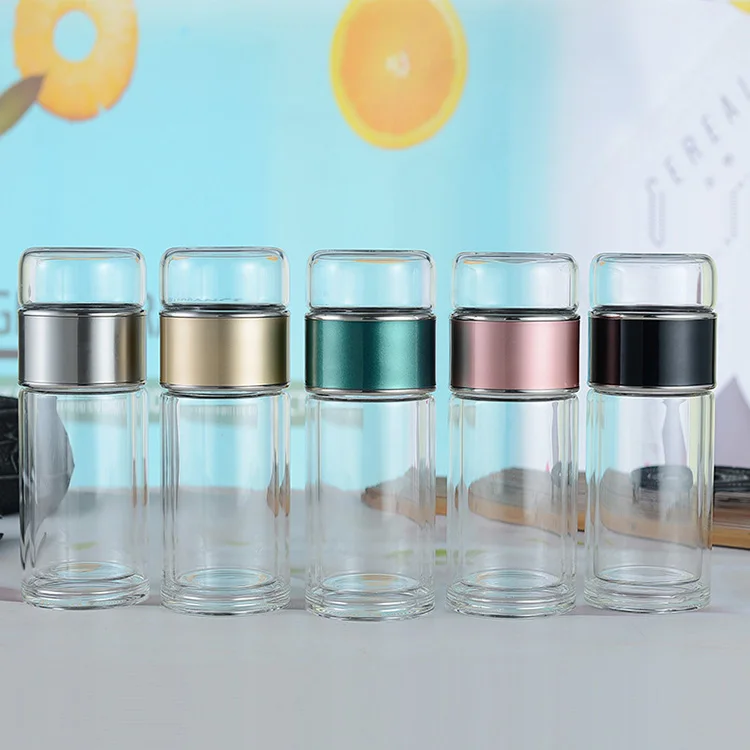 

High Borosilicate Tea infuser Glass Water Bottles Drinking Bottles